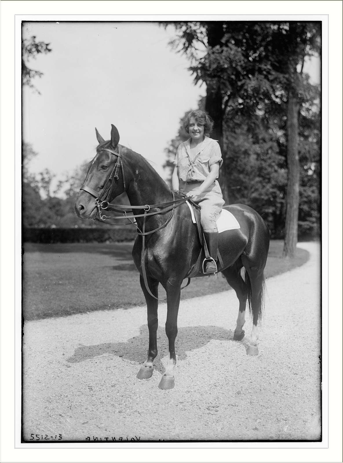 Valentine on horse, n/a — historic photograph
