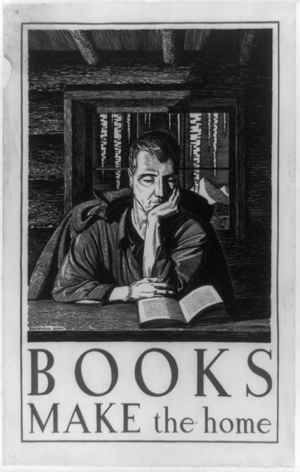 Books make the home / Rockwell Kent., [1938] — vintage poster