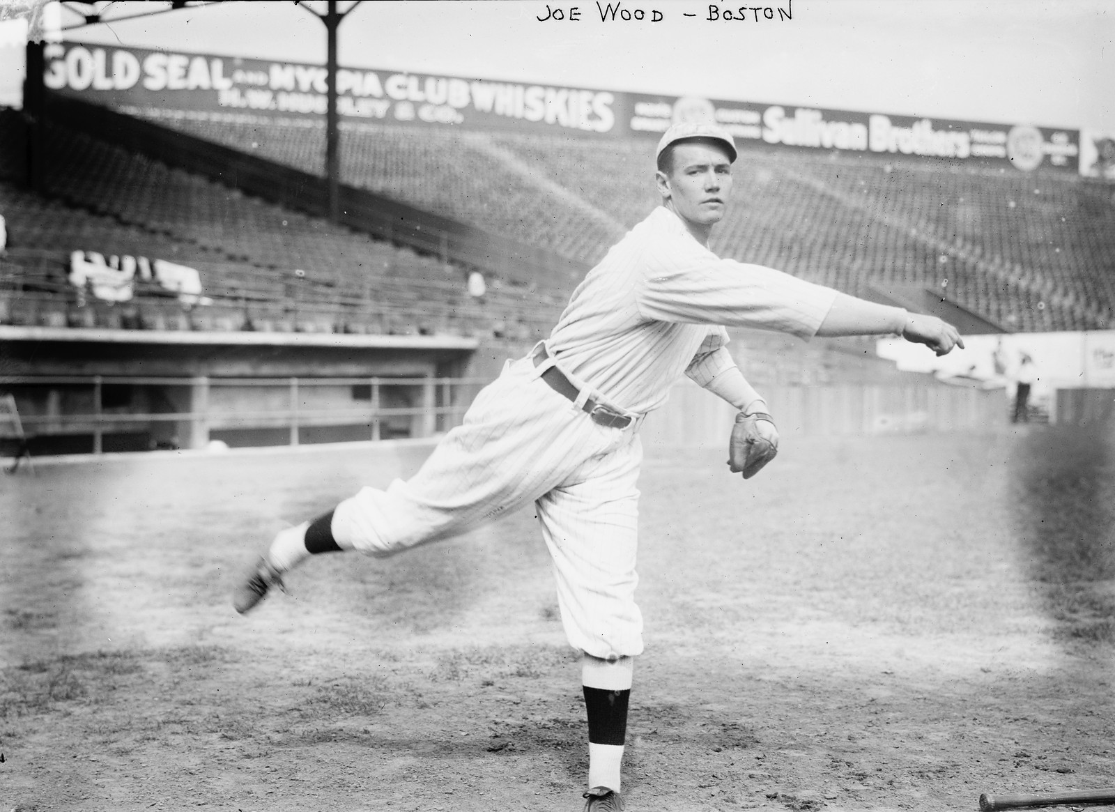 Joe Wood, Boston AL at Fenway Park, Boston (baseball), [1913] — historic photograph