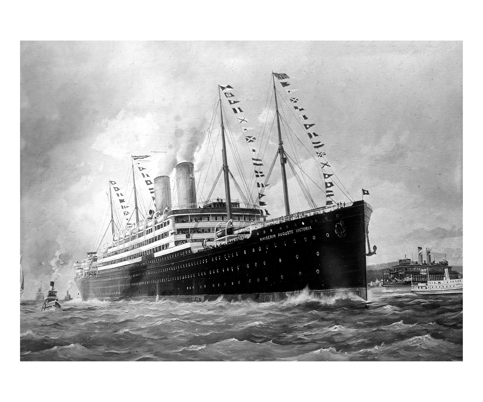 Kaiserin Auguste Victoria, a ship (painting by Fred Pansing) / Fred Pansing, n/a — historic photograph