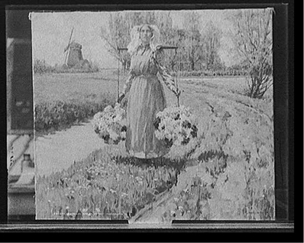 [The flower girl], c1905. — historic photograph