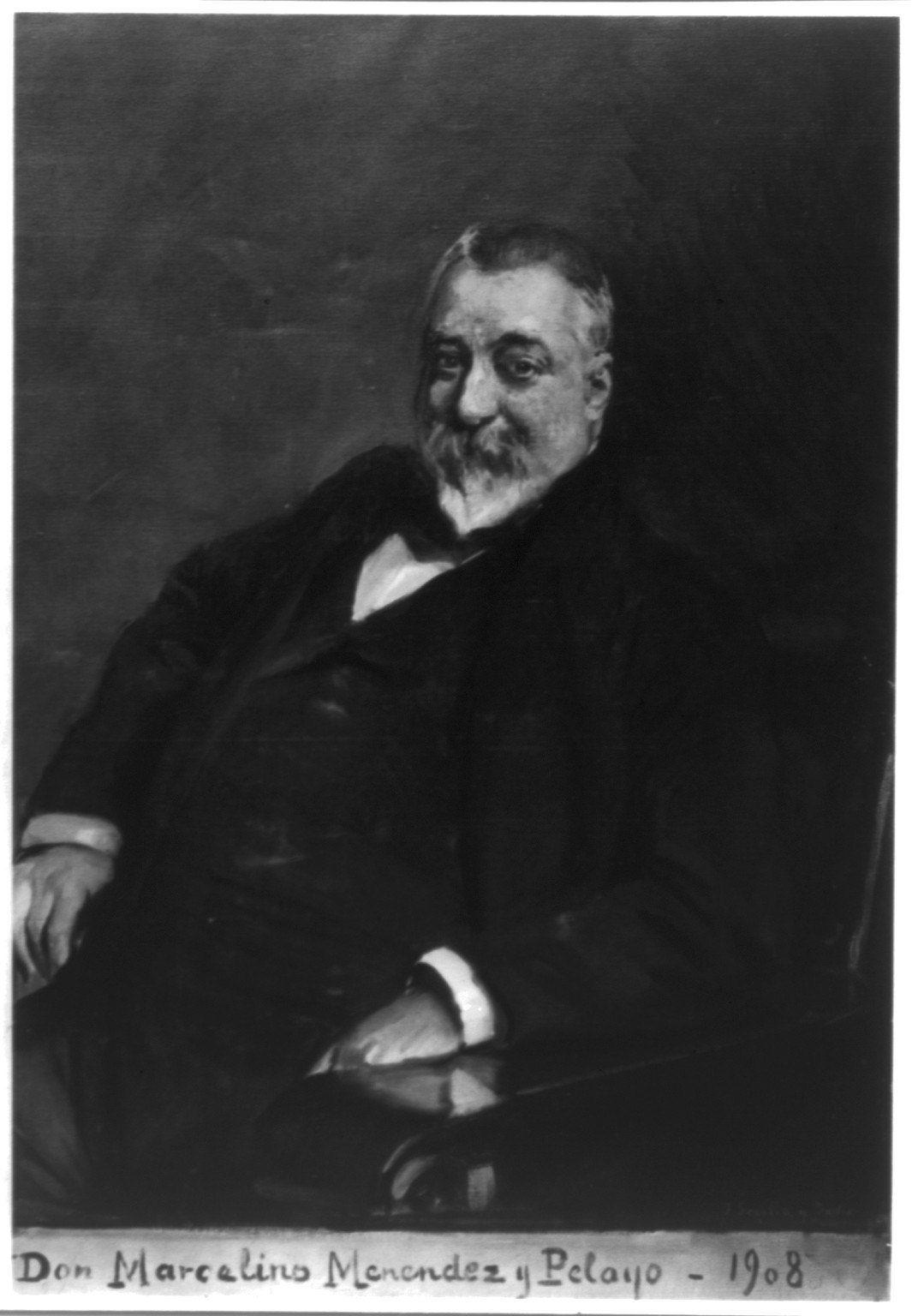 Marcelino Menendez y Pelayo, 1908 — historic print