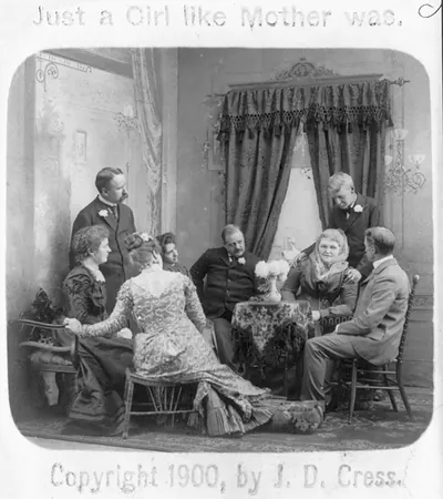 [Scenes used to illustrate the popular song, Just a Girl like Mother was"]"