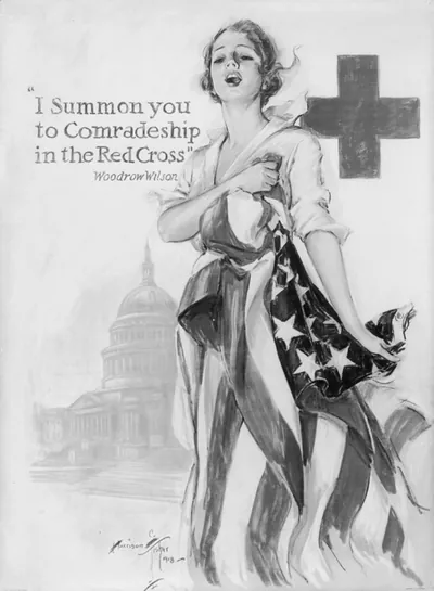 I summon you to comradeship in the Red Cross - Woodrow Wilson / Harrison Fisher 1918 American Lithographic Co. N.Y.