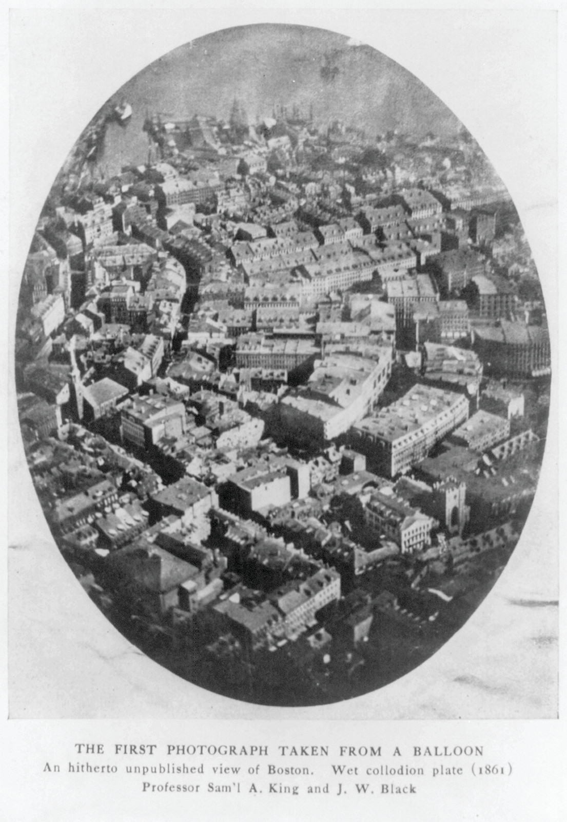 [Aerial view of Boston; first photograph taken from a balloon; 1861], 1903 — historic photograph