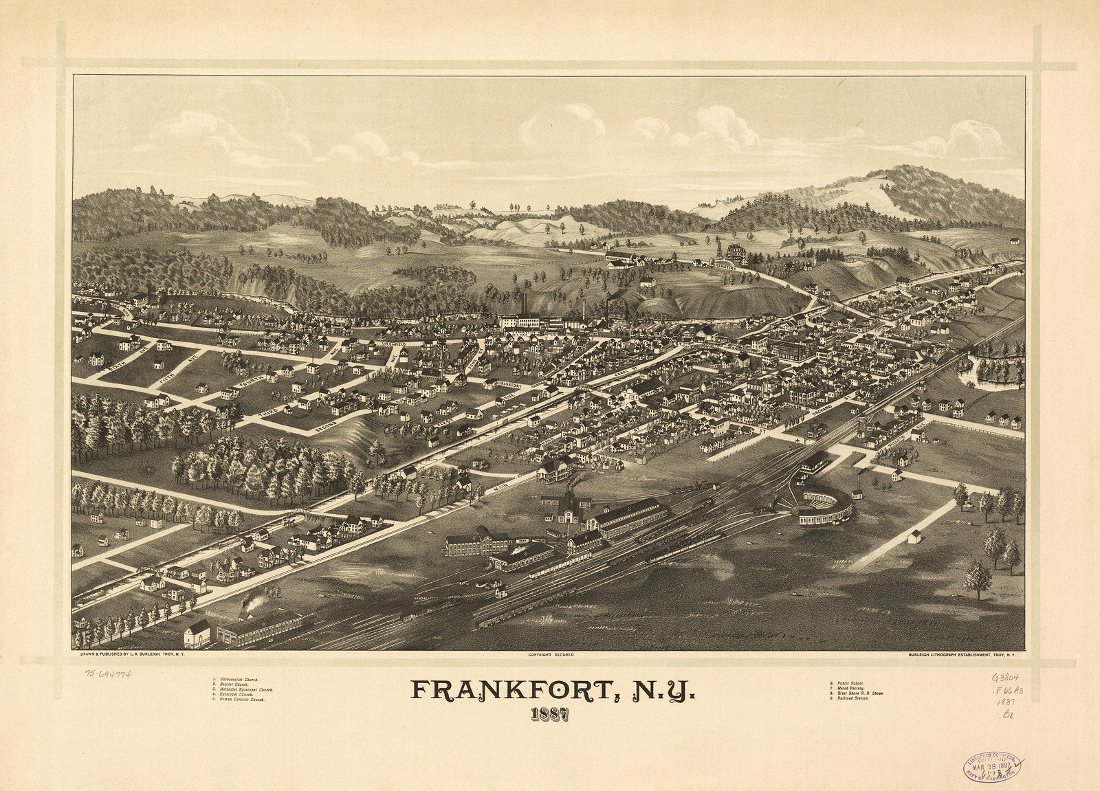 Frankfort, New York, 1887, 1887 — antique map