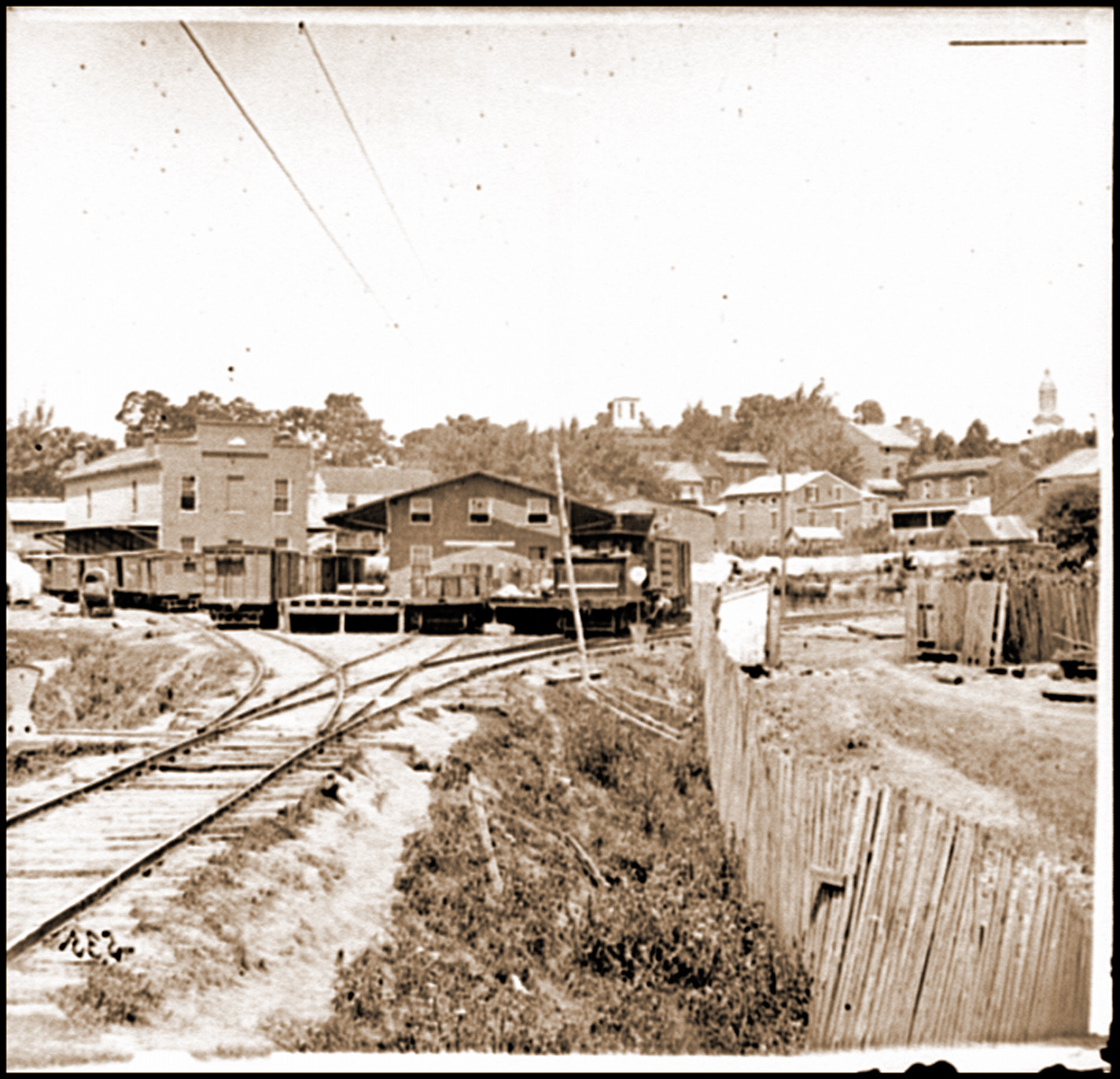 Culpeper Court House Va. Railroad depot, 1862 — historic photograph