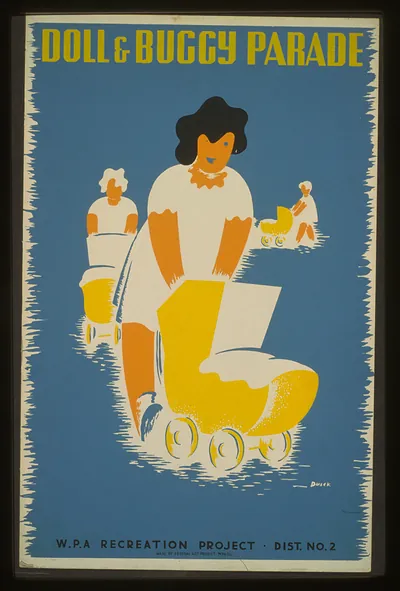 Doll & buggy parade--W.P.A recreation project Dist. No. 2 / Dusek.