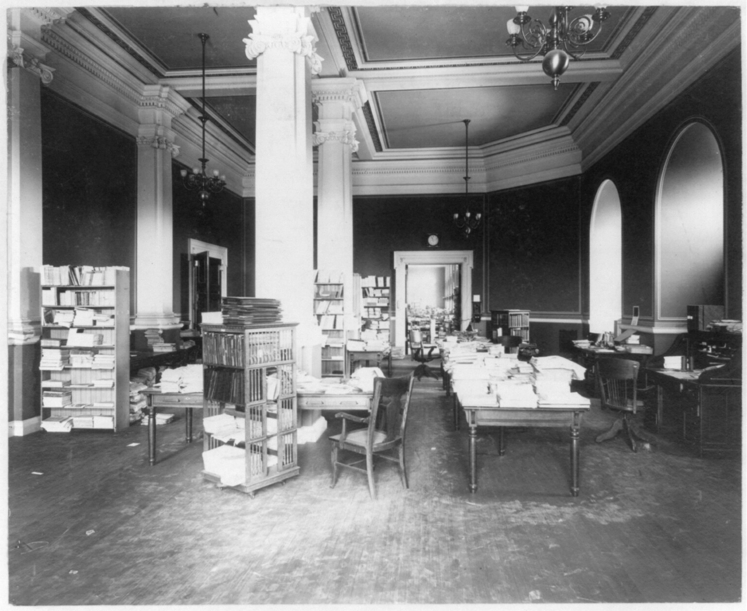 Library of Congress, Processing Department, card revision room, [between 1890 and 1930] — historic photograph