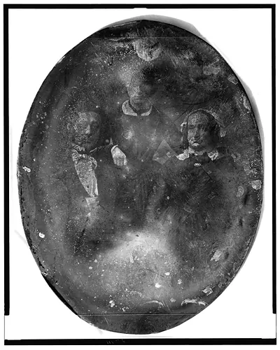 Daguerreotype portrait of two or three seated figures