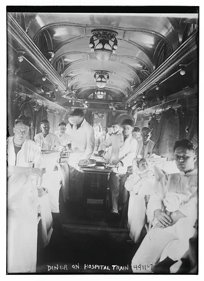 Dinner on Hosp. Train