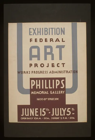 Exhibition - Federal Art Project Works Progress Administration [at the] Phillips Memo