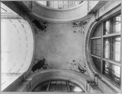 [Allegorical mural paintings on dome of Manufacturer's Building, Chicago World's Fair, 1893: Ceramics Metalwork Textiles" (by Cox) ]"