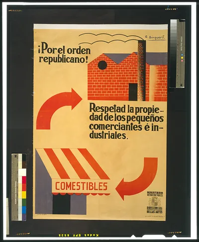 Por el orden Republicano! Respetad la propiedad de los pequeñas comerciantes y industriales