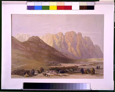 Encampment of the Aulad Sa'id Mount Sinai Feby 18th 1839 / David Roberts, R.A.