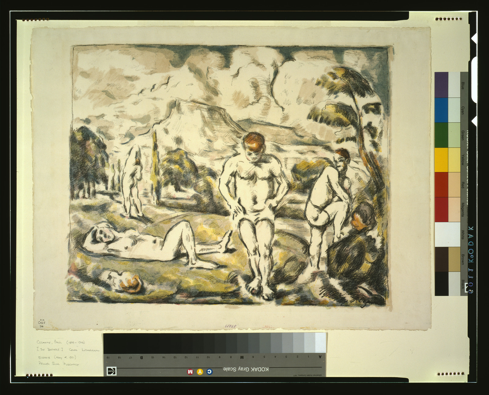 [The bathers] / P. Cézanne. — antique lithograph