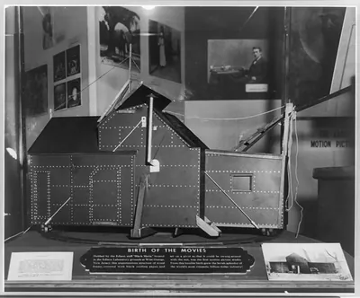 Birth of the Movies: model of Edison's Black Maria studio