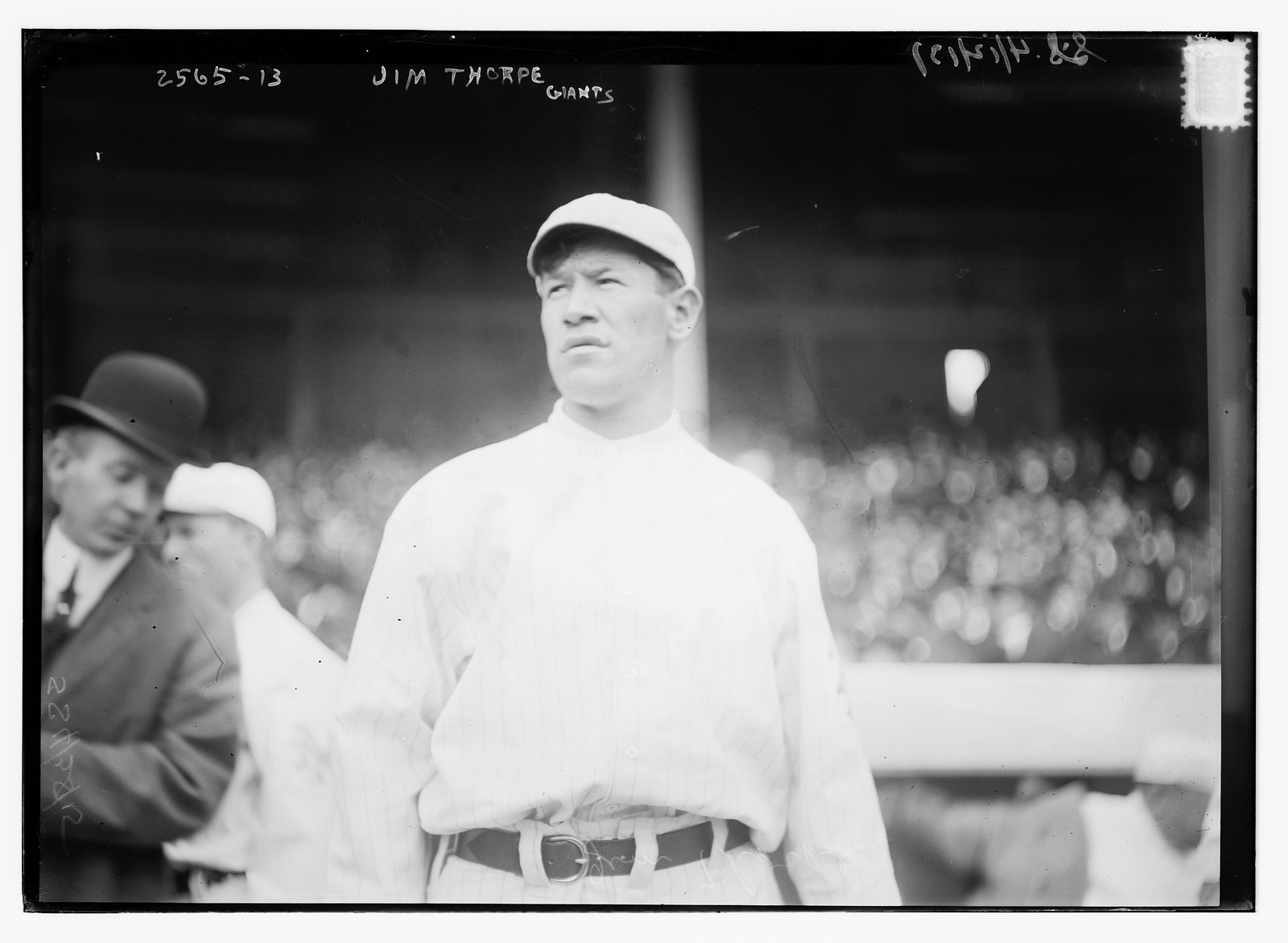 Jim Thorpe, New York NL, at Polo Grounds, NY (baseball), [1913] — historic photograph