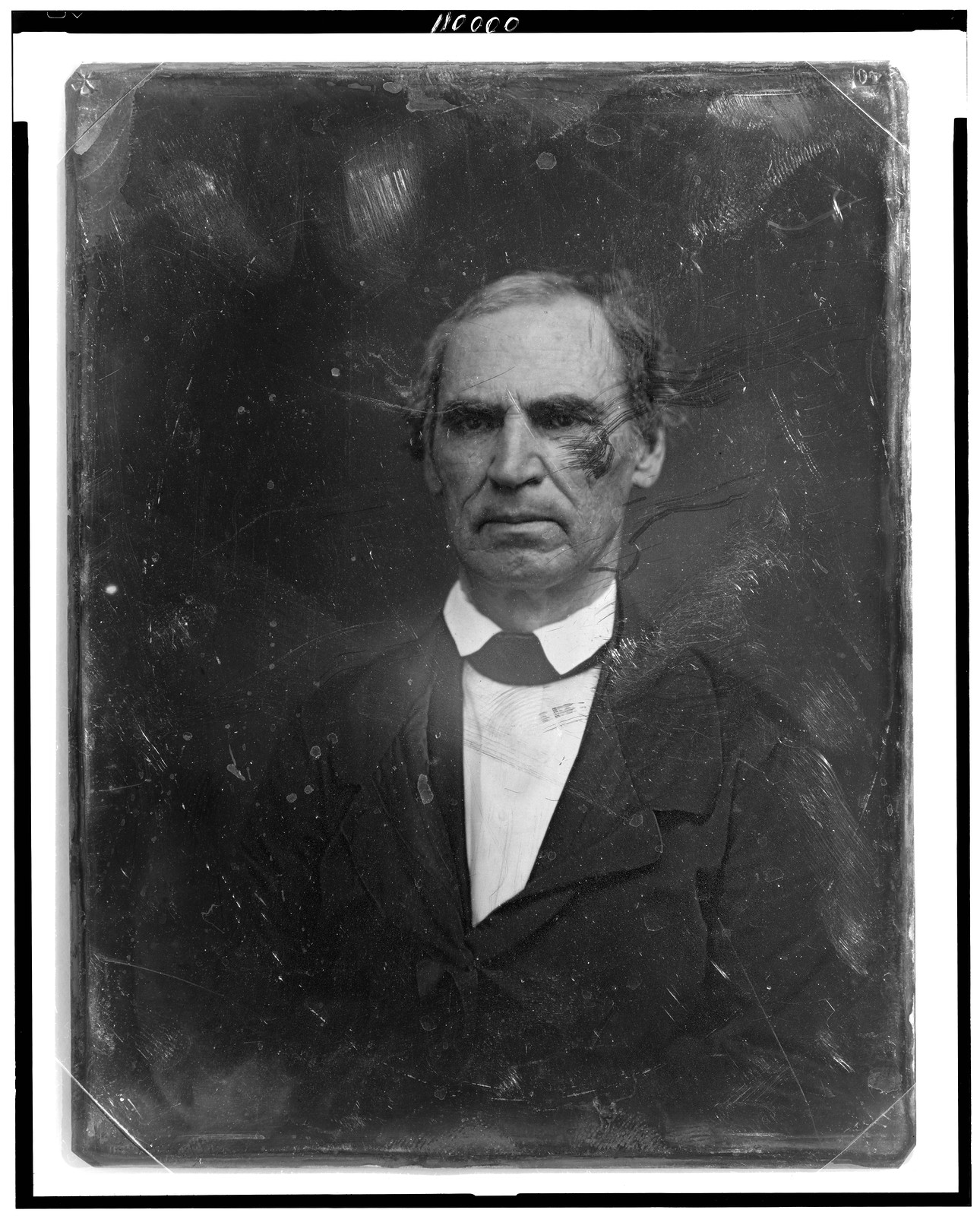 Portrait of an unidentified man in dark suit and cravat, 1848 — historic photograph