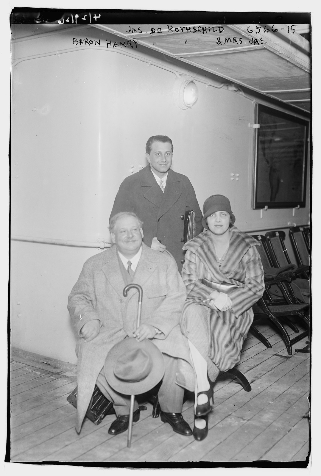 Baron Henry de Rothschild, James de Rothschild & Mrs. J. de Rothschild, n/a — historic photograph