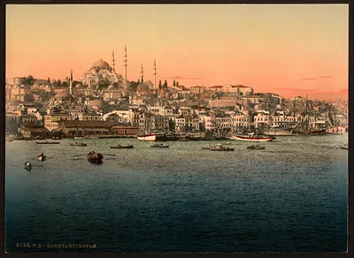 View from the bridge Constantinople Turkey