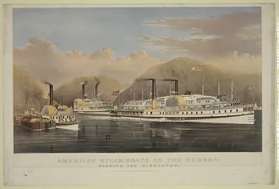 American Steamboats on the Hudson, Passing the Highlands