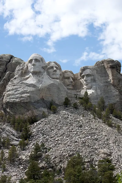 Mount Rushmore National Memorial with carved granite presidential faces