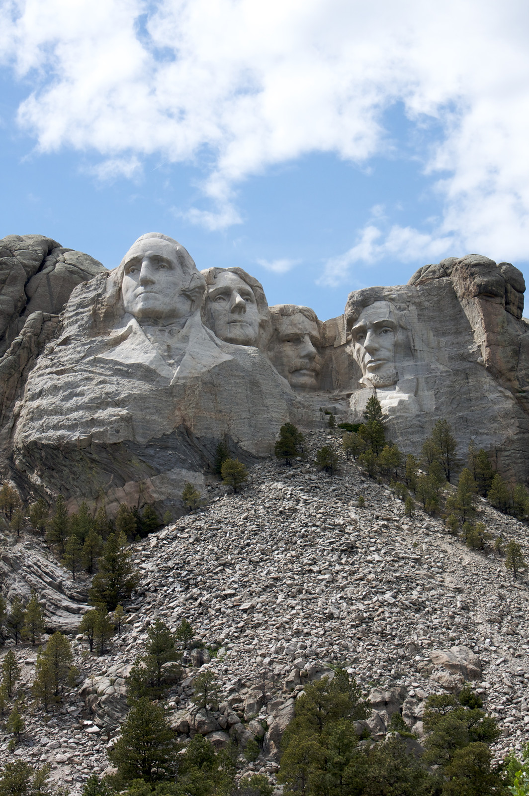 Mount Rushmore National Memorial with carved granite presidential faces — historic image