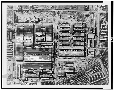 [Aerial view of Musashino, Japan (Tokyo area), before bombing by U.S. 20th Air Force]