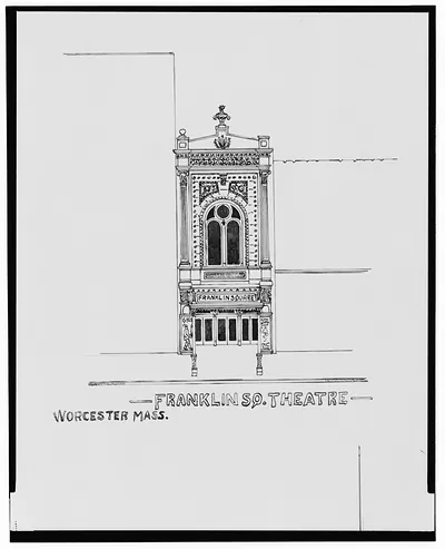[Worcester Theatre, Exchange St. opposite Waldo St., and Franklin Square Theatre, Worcester, Massachusetts] / AFD 1925.