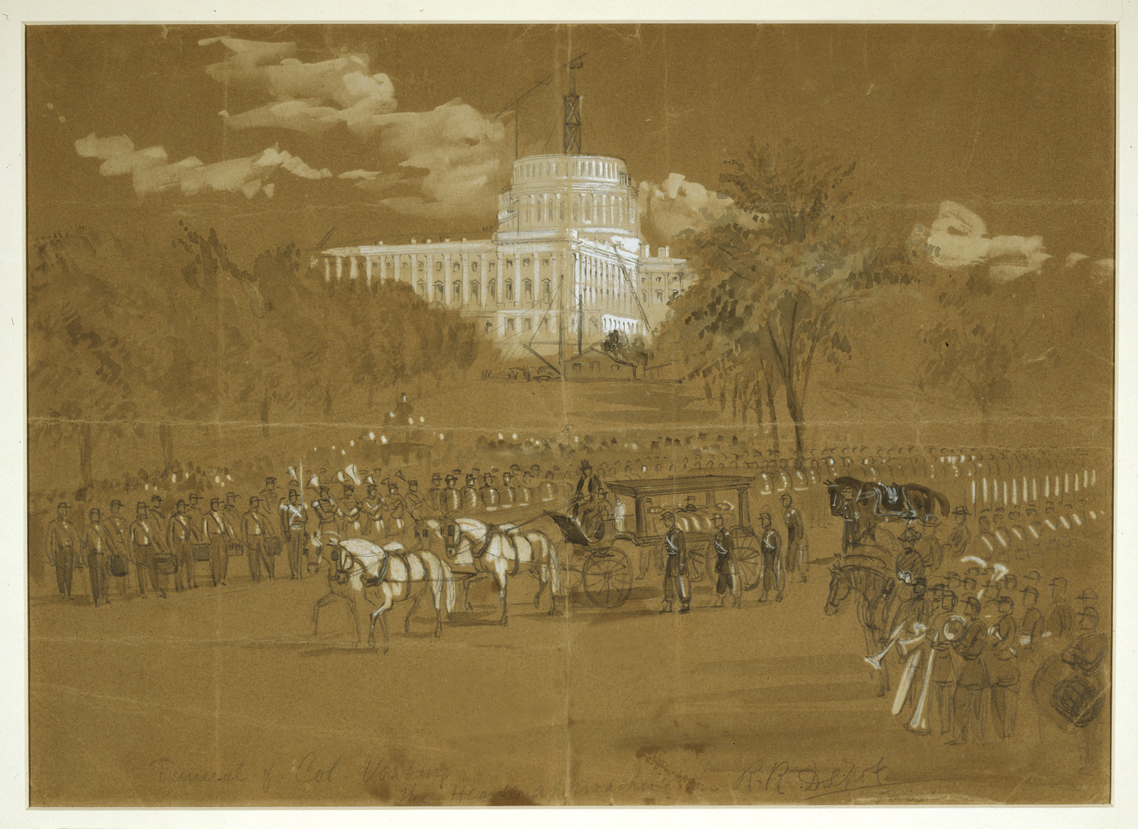 Funeral of Col. Vosburgh, May 1861 — historic image