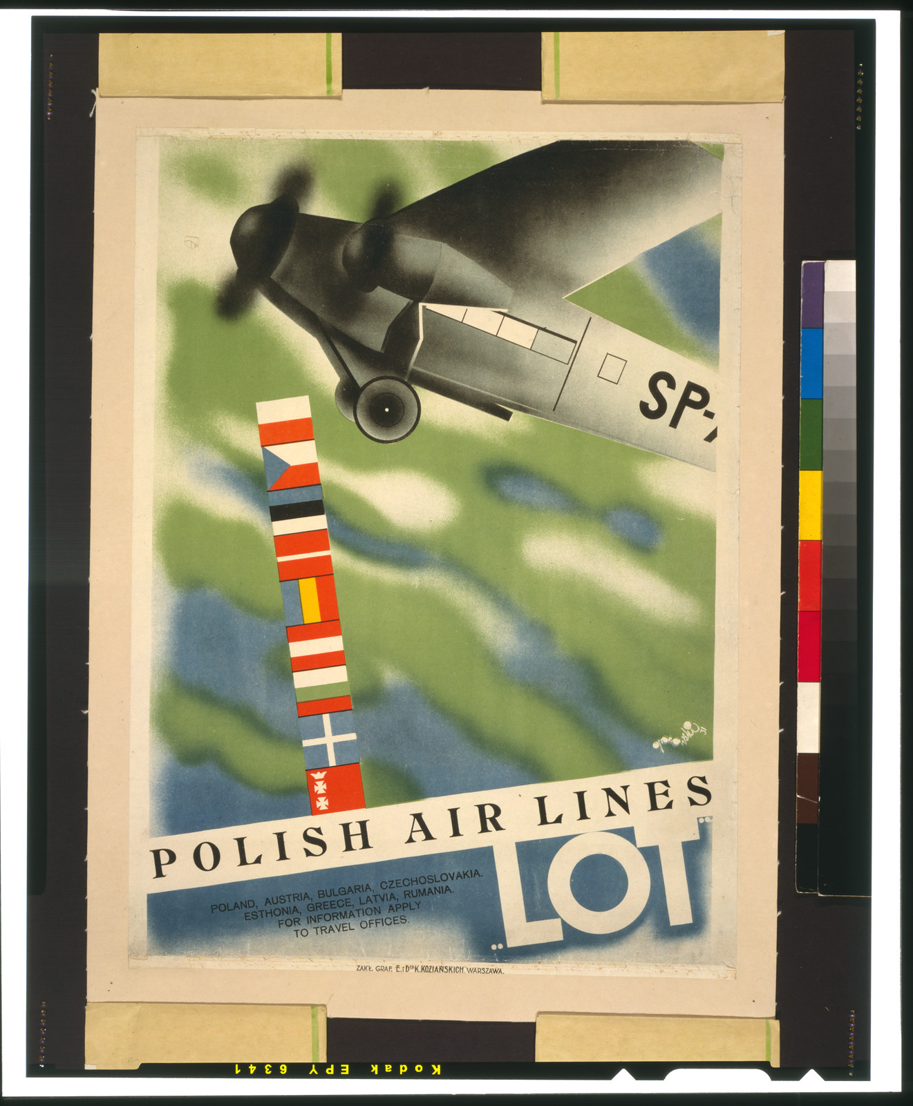LOT Polish Air Lines / Gronowski 31., 1931 — vintage poster