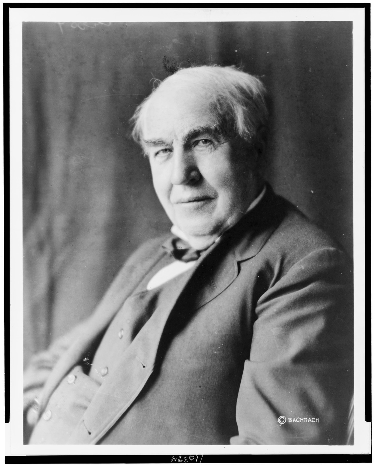 [Thomas Alva Edison, half-length portrait, seated, facing left], c1922. — historic photograph