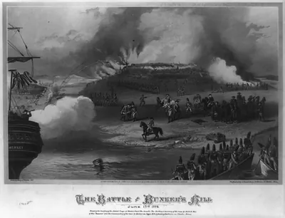The Battle at Bunker's Hill / drawn by Henry A. Thomas.