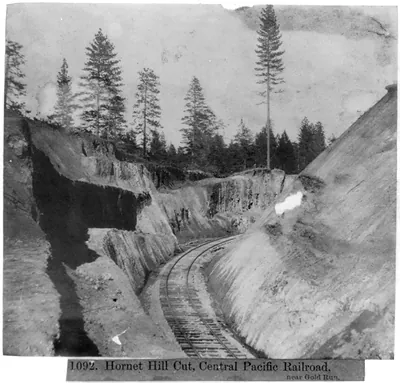 Hornet Hill Cut, Central Pacific Railroad near Gold Run