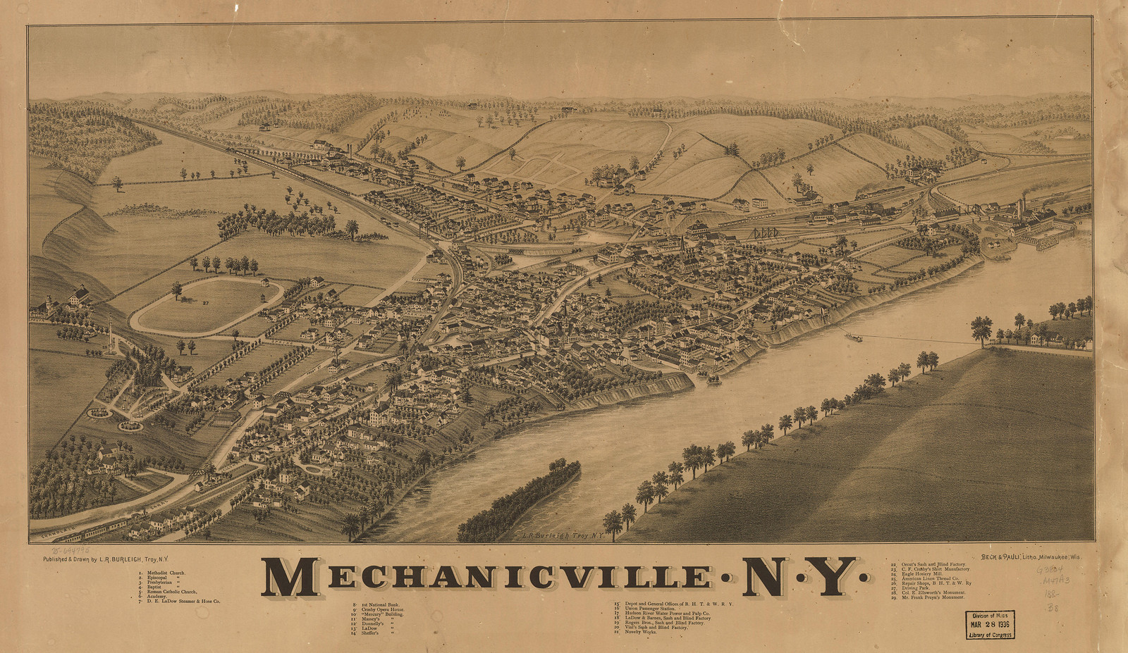 Mechanicville, New York, 1880, 1880 — antique map