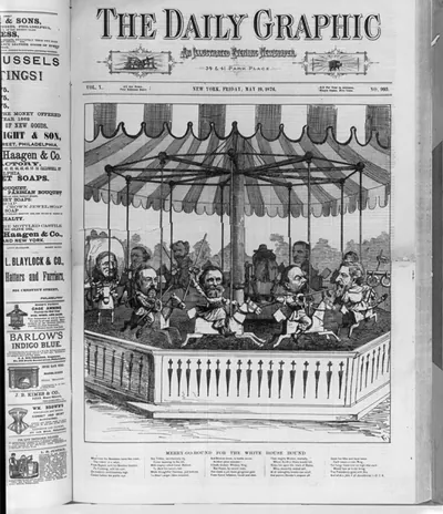 [Daily Graphic cartoons of the 1876 Pres. campaign: Merry-Go-Round for the White House"]"