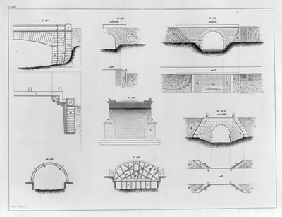 [Elevations and plans of culvert and trestle bridges]