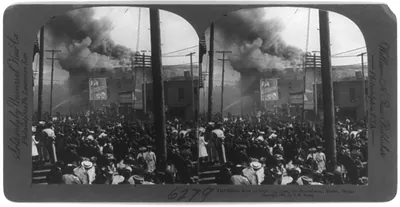 The great fire of Sept. 23, 1905, on Broadway, Butte, Mont.