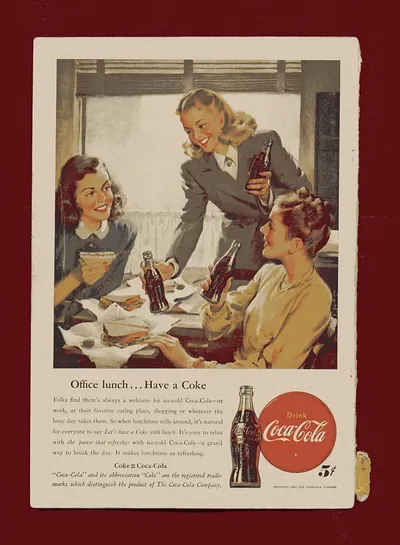 Office lunch... Have a Coke, Coca-Cola advertisement