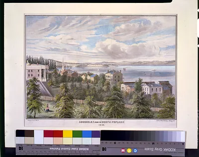 Aurora, N.Y. from the North Poplars" / drawn by H.W.P. ; lith. of Richd. H. Pease