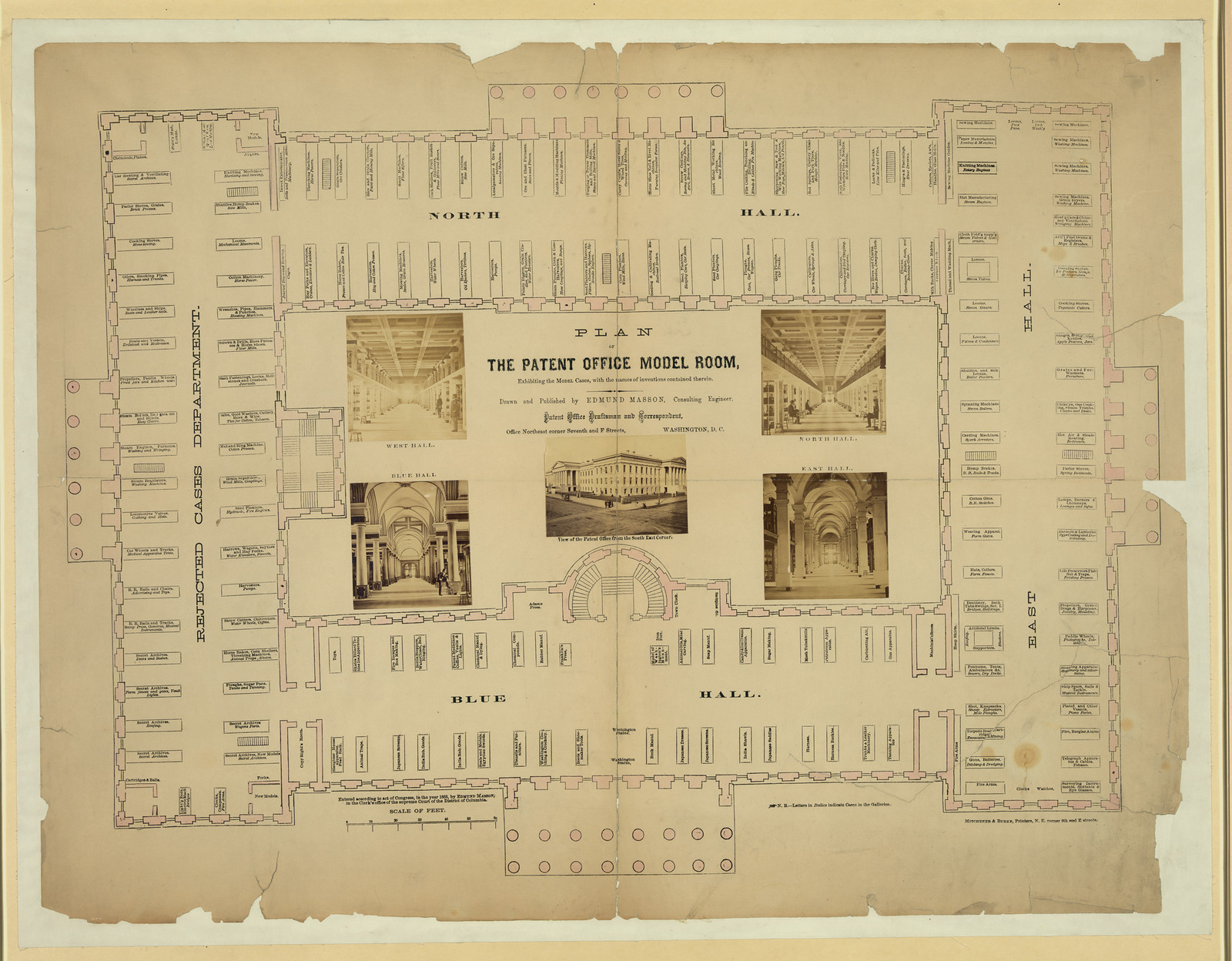 Plan of the Patent Office Model Room, Washington — historic image