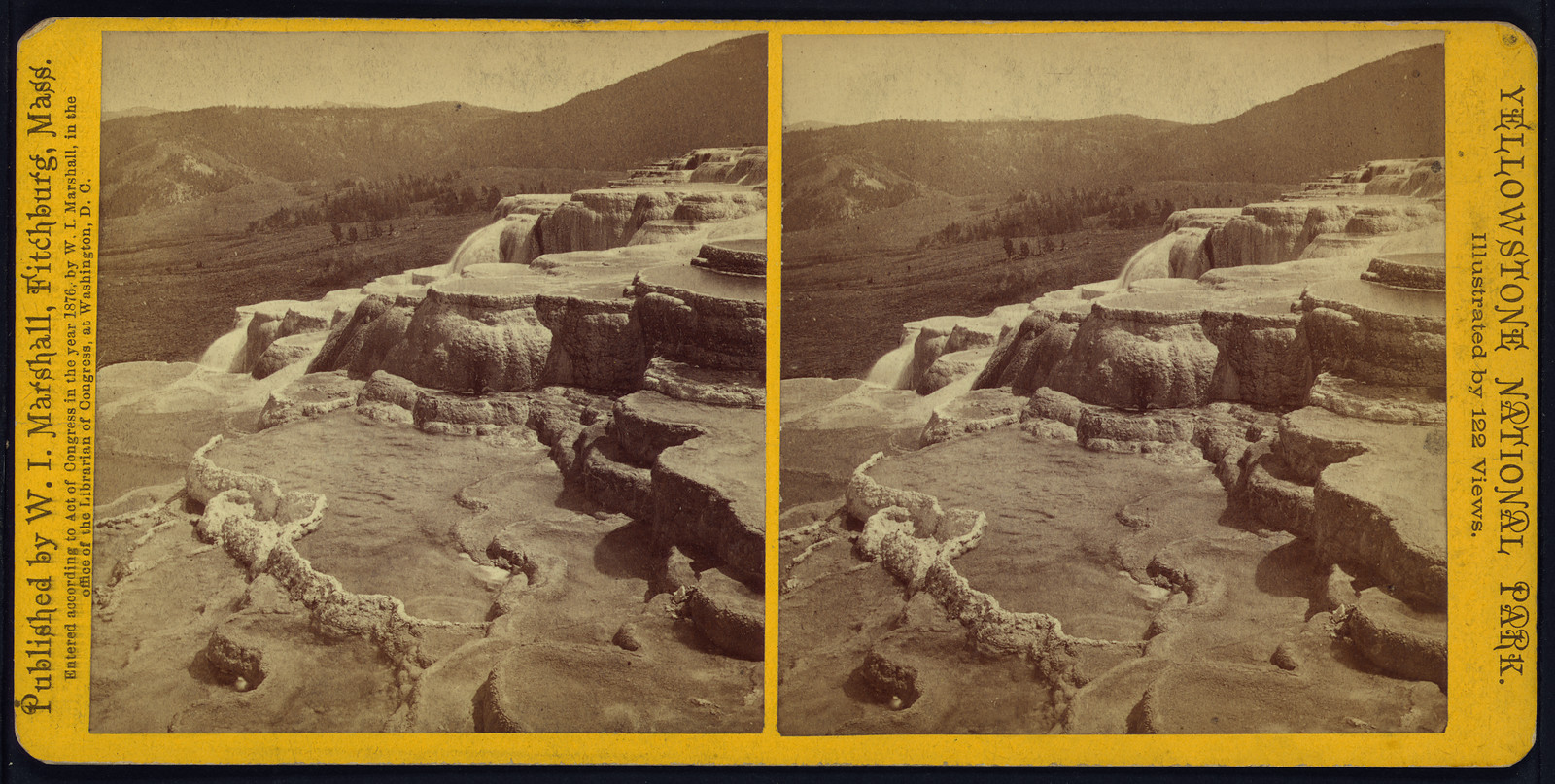 Mammoth Hot Springs Series. Lone Tree Basins, 1876 — historic photograph