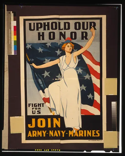 Uphold our honor--Fight for us Join Army-Navy-Marines.