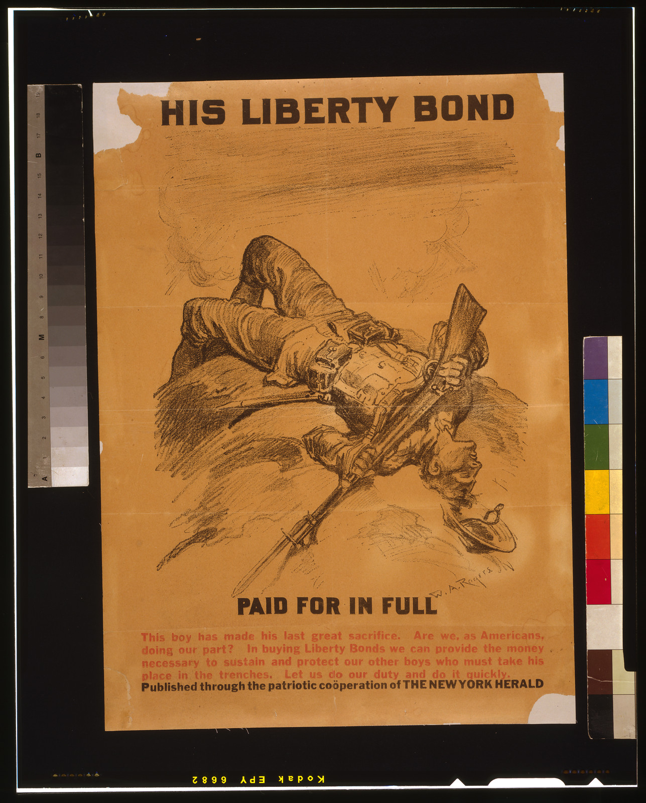 His Liberty Bond, paid for in full / W. A. Rogers., [1917] — vintage poster