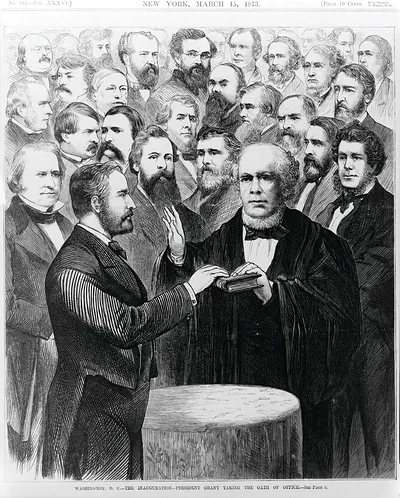 Washington D.C. - The Inauguration - President Grant taking the oath of office [March 4, 1873]