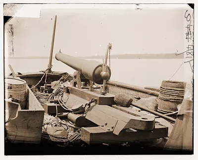 Bow Gun on Confederate gunboat Teazer captured by the Maritanza