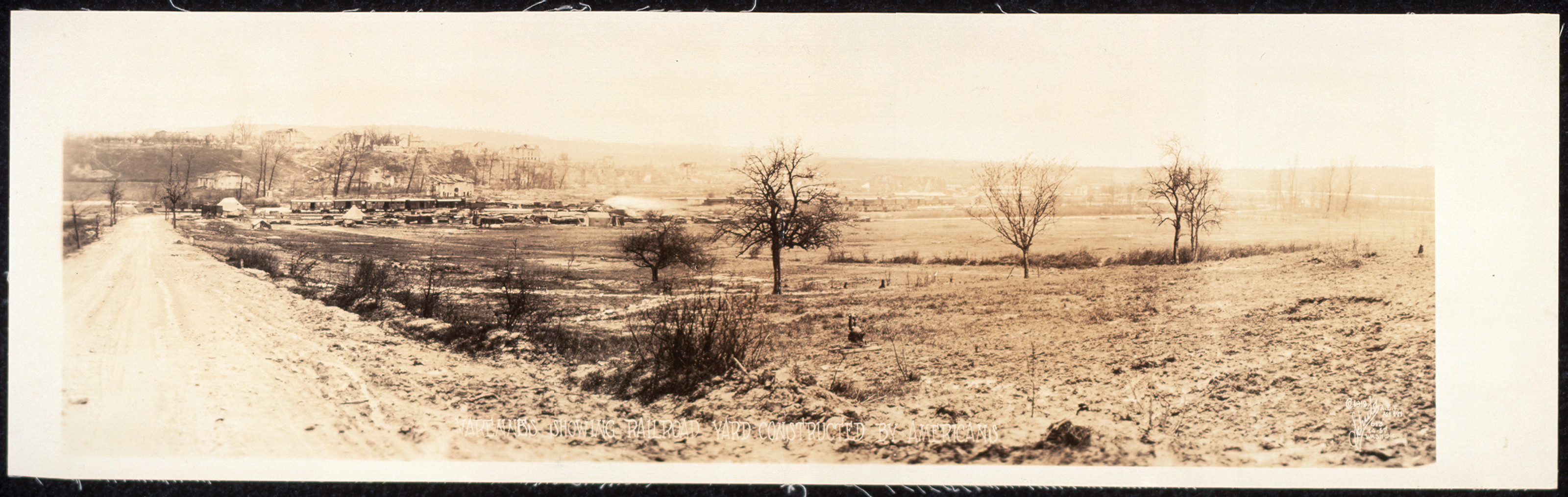Varenness railroad yard, France, 1919, 1919 — historic image