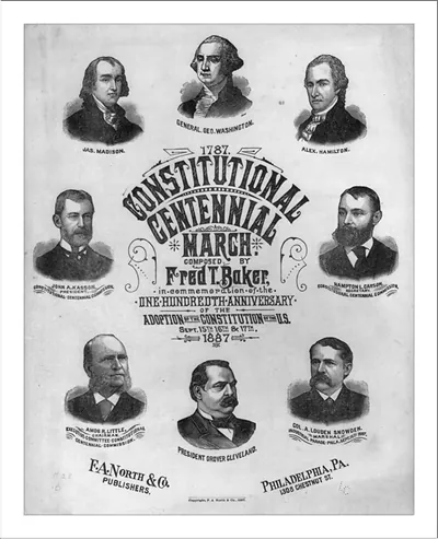 Constitutional Centennial March...in commemoration of the 100th anniversary of the adoption of the Constitution of the U.S., Sept. 15th, 16th, & 17th, 1887