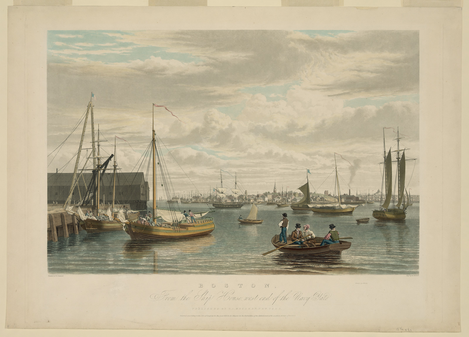 Boston, From the Ship House, East End of the Navy Yard — historic image